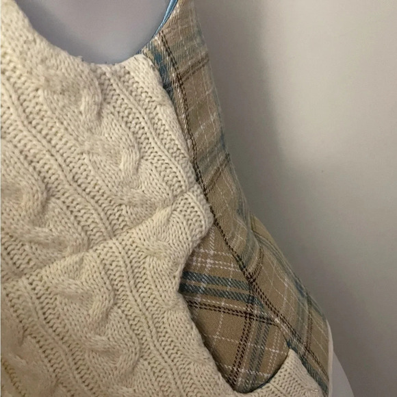 Vintage BB Dakota cotton blend sweater vest plaid outdoors fall winter ski - Picture 7 of 9
